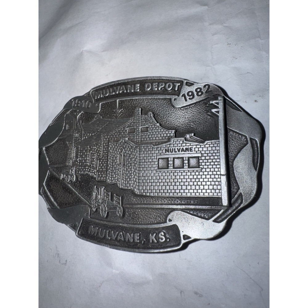 Vintage Belt Buckle Mulvane Ks. Depot  1910 - 1982 Limited Edition